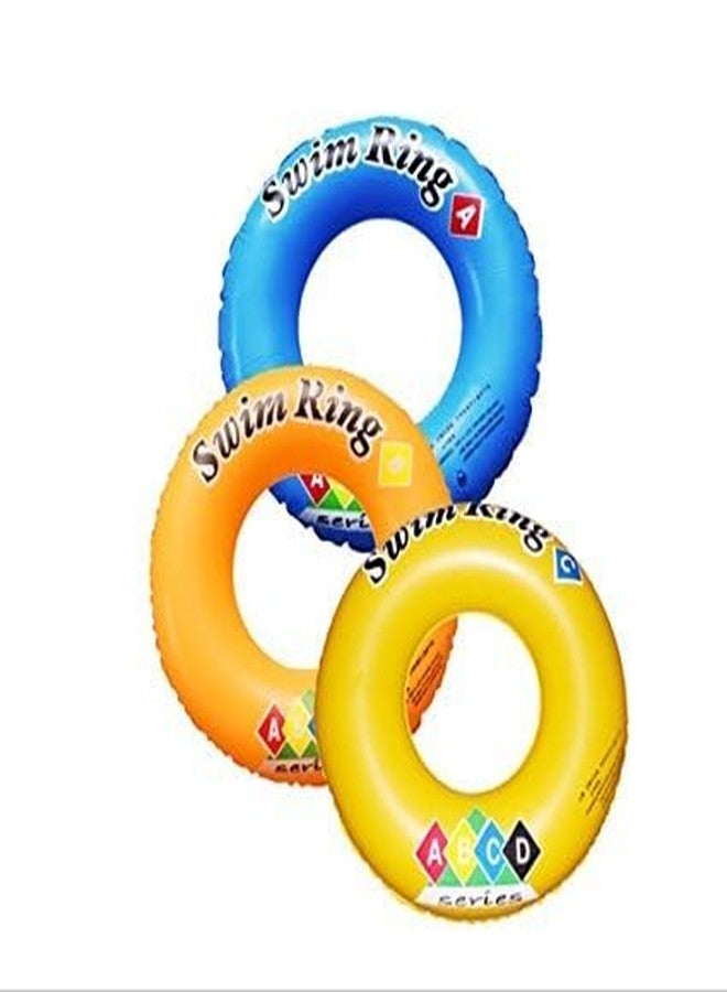 KidsZeeNie® Inflatable Swimming Rings Floater for Kids & Adult| Large Blow-Up Swim Circle Float for Summer Fun| Easy-to-Inflate Floating Tube for Pool Party, Lake, Beach (Multicolor 70 CM) - Image 1